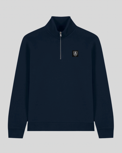 CHEVALIER | HALF ZIP SWEATER DONKERBLAUW