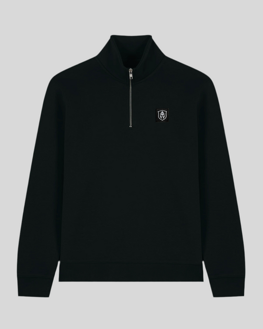 CHEVALIER | HALF ZIP SWEATER ZWART